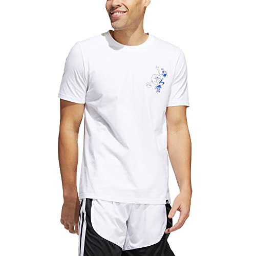 adidas Skates T-Shirt Graphique (Manche), Blanc, L Homme