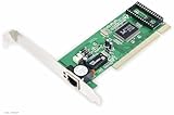 TECHNISCHE DATEN : LAN-Standard Fast Ethernet Bus PCI 32 Bit LAN-Controller Realtek 8139D Wake-on-LAN Ja BootROM-Sockel Ja LED-Anzeigen 2xLEDs Standards/Spezifikationen IEEE 802.3u; IEEE 802.3; PCI 2.1 ÜBERTRAGUNGSRATE : 10 Mbps 10BaseT