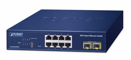 Commutateur Web Smart Ethernet double liaison SFP optique et 8 ports gigabit Planet