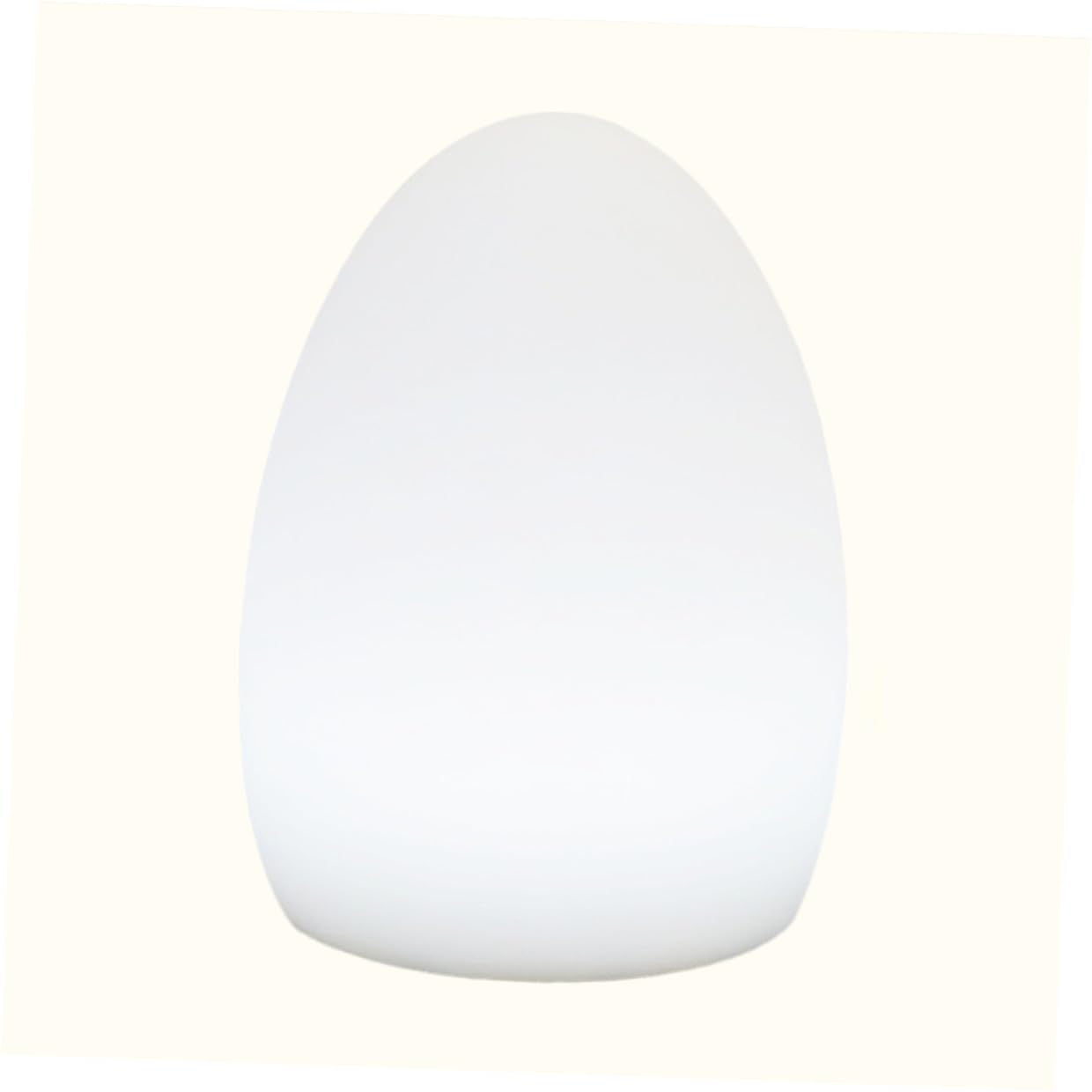 Yardenfun Lámpara de Mesa LED Forma de Huevo y Carga USB, Plástico Blanco