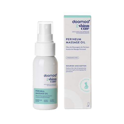doomoo x Shinncare Aceite de Masaje Perineal – Natural y Calmante, Ayuda a Prevenir Desgarros, para Cuidado Pre y Posparto, Esencial para el Parto, Vegano, Dermatológicamente Testado (50 ml)