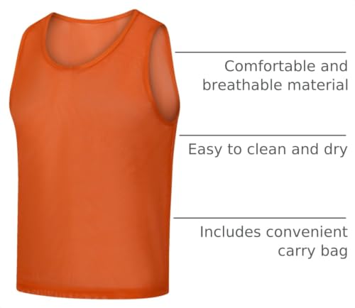 Image of Scrimmage Vests Pinnies Team Practice Jerseys for Kids,Youth and Adult Sports Soccer,Football,Basketball(12 Pack)