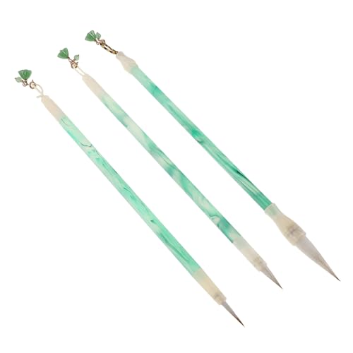 Gadpiparty 3 Piezas Pinceles de Caligrafía Japonesa para Principiantes Kit de Pinceles de Tinta Fina y Sumi para Pintura Tradicional y Práctica de Escritura Artística