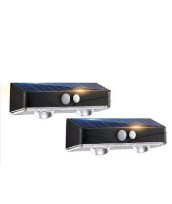 ソーラーライト 人感センサー付き 屋外 フェンスライト LEDガーデンライト 1200mAH 2個セット