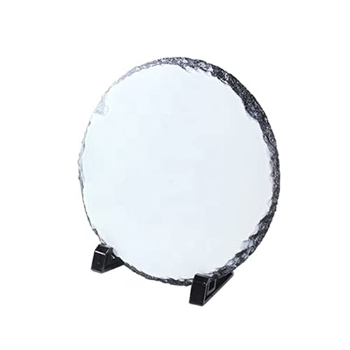 Mr.r Sublimation Blank Round Rock Slate Photo Plaque Picture Frame, Customized Photo Frame Novelty For Wedding,Birthday,Baby Birth,Diameter Is 5.9 Inch #TOP1