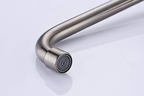 Sumerain Kitchen Wall Faucet 2 Cross Handle Brushed Nickel Wall Mounted Faucet 3" to 9" Adjustable Spread