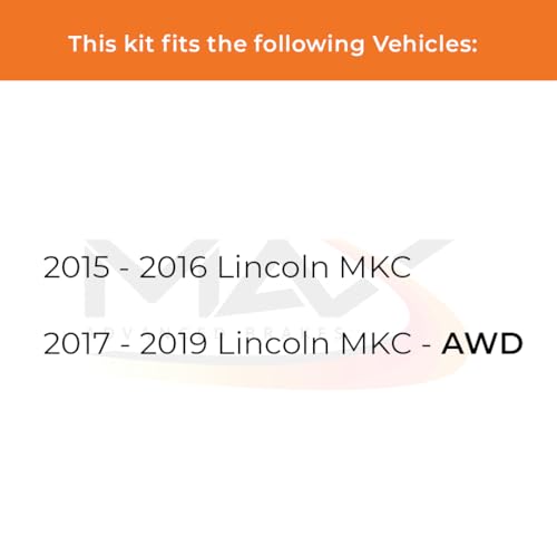 Image of Max Advanced Brakes Front & Rear Brake Kit Compatible With 2015 2016 2017 2018 2019 Lincoln MKC AWD Replacement Premium OE Disc Brake Rotors and Ceramic Brake Pads
