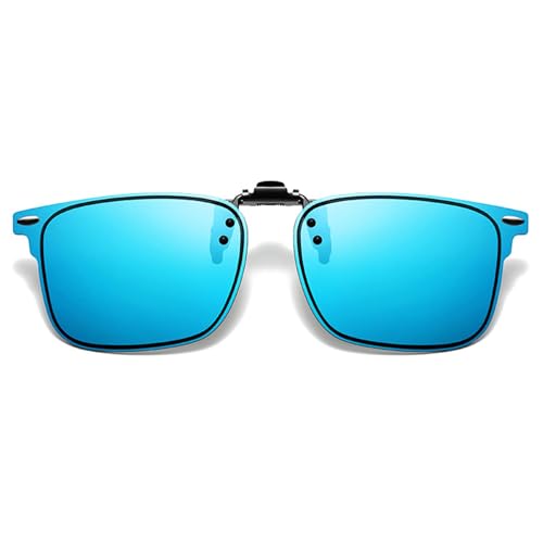 Image of Polarized Clip on Sunglasses over Prescription Glasses Unisex Anti Glare Flip up Design