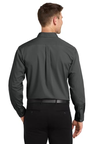 Image of Port Authority Men's Long Sleeve Carefree Button-Down Poplin Shirt