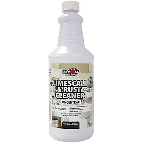 DU-MOST Limescale & Rust Cleaner Concentrate, Heavy Duty Delimer, Descaler, Remover of Hard Water, 32oz Cover