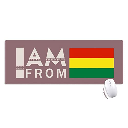 je suis de la bolivie tapis de souris large cousues bords mat étendu game bureau
