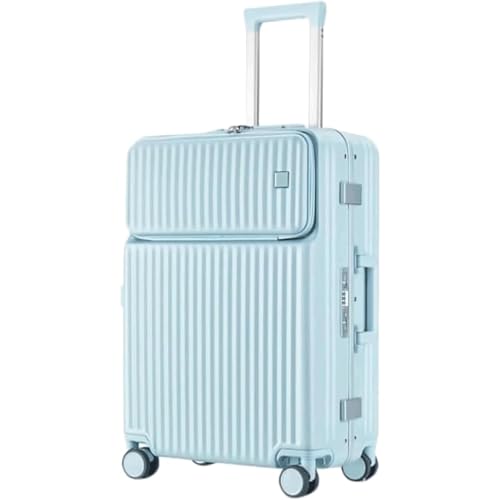 PC Hard Shell Suitcase with Aluminum Frame Portable Travel Spinner Trolley Case Carry On Luggage Built-in Side Lock