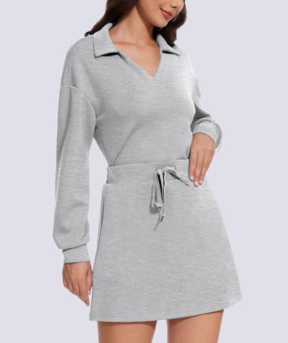 Two-Piece-Sets-for-Women-2024-Casual-Tracksuit-Sweatshirt-Skorts-Matching-Set-Lounge-Tennis-Jogger-Sweat-Suit