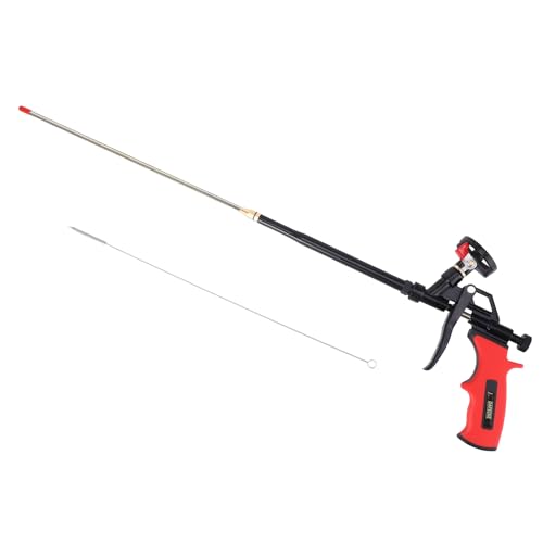 DAFEIKE Spray Foam Insulation Gun Extended Foam Spray Gun 24.8inch Teflon Foam Dispensing Gun Expanding Pu Foam Gun for Insulating and Caulking pistola de Foam, Red