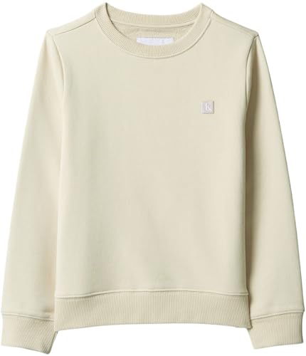 Calvin Klein Mini Badge Reg Cn Lv1cksjb33 Otras Sudaderas, Grey (Oatmeal 13-0401 Tcx), 8 años Unisex niños