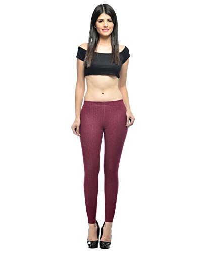 Image of Frenchtrendz Women's Slim Fit Mid Rise Stretchable Cotton Modal Spandex Jegging Pull On