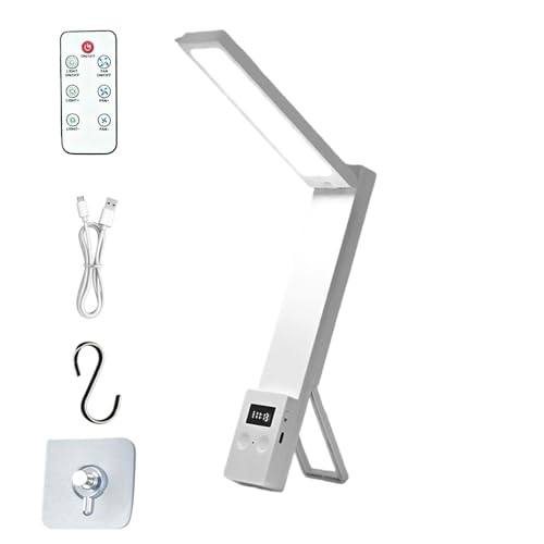 Genérico Lámpara LED Escritorio | Iluminación plegable recargable con control remoto - Lámpara De Escritorio Magnética Regulable 3 Niveles,Para Mesa Estudio, Lectura, Oficina, Hogar, Mesita Noche