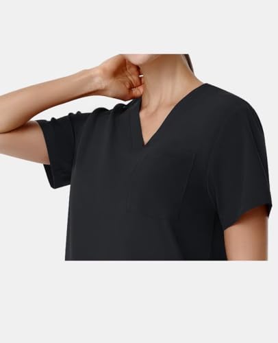 Scrubs for Women Set, V-Neck Scrubs Top & Jogger Pants Medical Scrubs Set with 8 Pockets, Yoga Waistband - Image 4