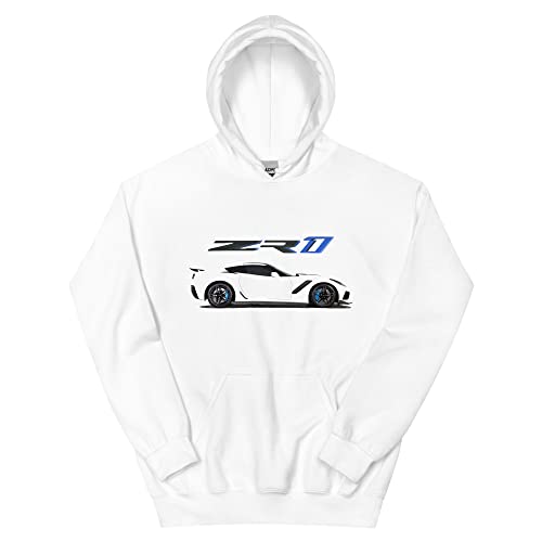 White ZR1 2019 C7 Vette Owner Custom Car Show Hoodie2