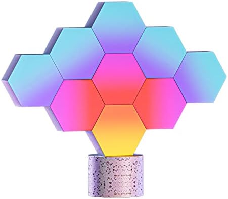 Cololight Hexagon Led Light Voice App-Controlled, Work with Alexa, Google Home, Color Changing Night Light, Cololight Pro Starter Kit for Gaming Setup Home Decoration (9-pc pro rhythm kit)