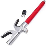 Radikal RK1002 Upgraded Steering Wheel Lock, Stronger, Non-Damaging, Easy and Quick Adjust, Emergency Hammer, Universal Twin Hooks Anti Theft Car Lock Bar for Vehicle Car, Truck, Van Camper Golf Cart