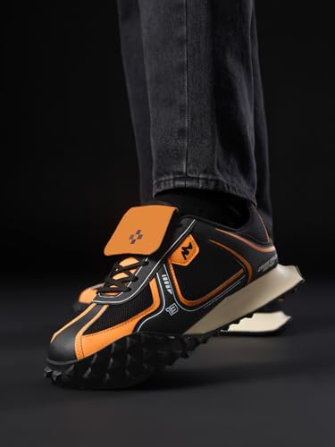 Image of The Souled Store Velocity: Men and Boys Low Top Sneakers | Racing-Inspired Trainer with Breathable Mesh, Cushioned EVA Midsole & Durable Outsole