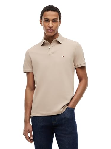 Image of Tommy Hilfiger Men's Short Sleeve Polo Shirts in Regular Fit With Stretch and Organic Pique Cotton