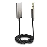 ZHITING Receptor Bluetooth 5.1 para Coche,USB AUX Bluetooth Automóvil con Micrófono Incorporado,Llamadas Manos Libres en Automóvil, Adaptador Bluetooth Jack 3.5 para Altavoces y Radio del Coche