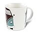 BRISA VW Collection - Volkswagen Hippie Bus T1 Camper Van Tazza grande da caffè di porcellana (New Bone China), Tazza per Tè in confezione Regalo, per la Cucina/Camping/Souvenir (Fronte/Azzurro/Bruno)