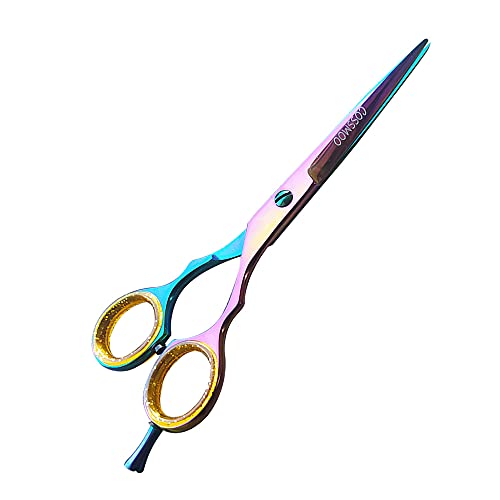 Hairdressing Scissors - Multicolor Hair Scissors Stainless Steel Barber Scissors and Razor Blade Hairdressers Scissors UK for Salons, Barbers, Women - Image 6