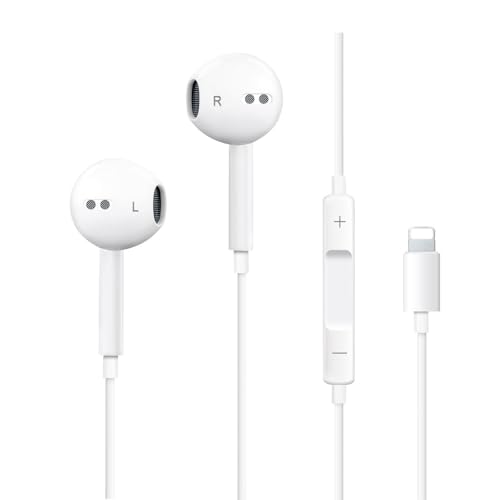 Headphones for iPhone Earbuds with Built-in Microphone & Volume Control, Wired Earphones Compatible with iPhone 14/13/12/11 Pro Max/Xs Max/XR/X/7/8 Plus