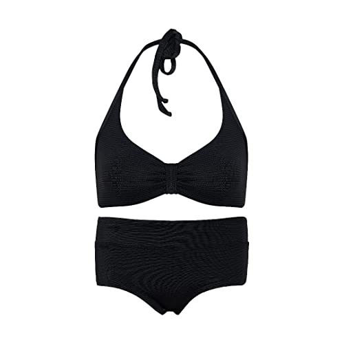 Bikini Dos Nu Fille La-V Noir 140-146 cm Maillot Deux Pièces