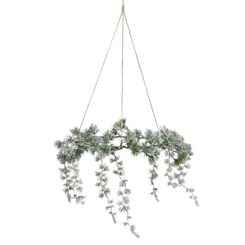 MACOSA PO671128 Kranz hängend beschneit Ø 40 cm Winterkranz...