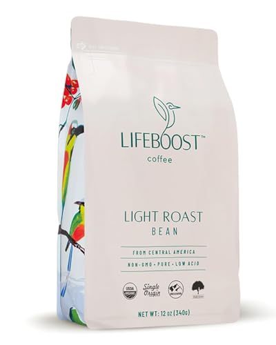 Lifeboost Light Roast Coffee Beans - Non-GMO Singl