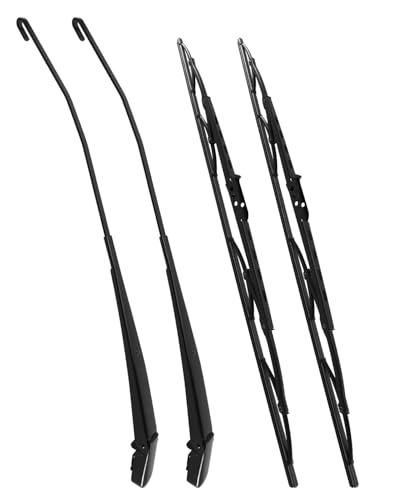 1 Pair Front Windshield Wiper Arm with Blade Fit for Dodge Ram 1500 2005-2008 2500 2005-2009 3500 2005-2010 4500 5500 2008-2010, Front Driver and Passenger Wiper Arm Blade Replace 42896 42897