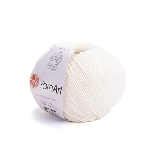 Image of YarnArt Soft Cotton Acrylic Blend Yarn - for Amigurumi, Crochet and Knitting - DK Weight, All-Season Craft Yarn for Kids and Adults Garments, Baby Items and Accessories, 160 m /50 g,Pack of 4 (03)