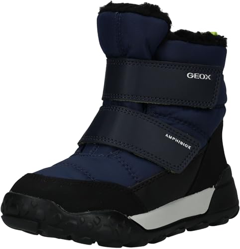 Geox JUNIOR J TREKKYUP BOY B ABX ANKLE BOOTS NAVY/LIME 24_EU