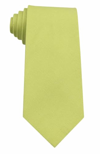 Image of Mens Solid Linen Ties - Slim Pattern Necktie for Men Wedding Groomsmen
