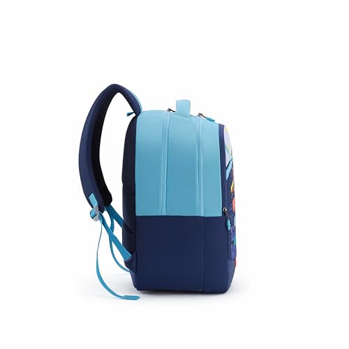 Image of American Tourister Drip | 33 Ltrs | 3 Compartments | Bottle Pocket | Ergonomic Padded Back Panel & Shoulder Straps | School Backpack for Boys & Girls | 1 Year International Warranty | Skater Navy