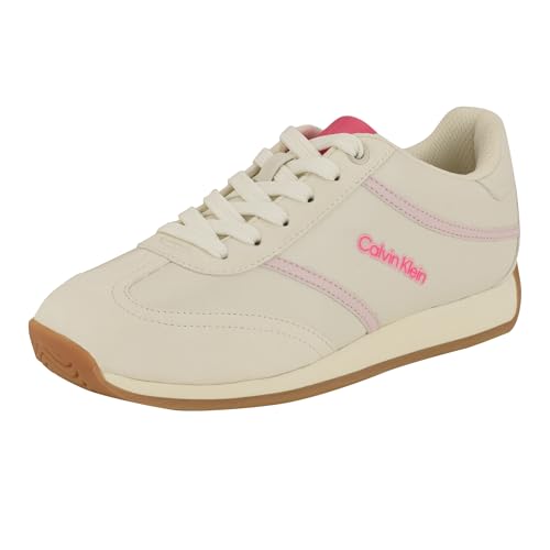 Basket Calvin Klein Avyenna pour femme en cuir blanc chic