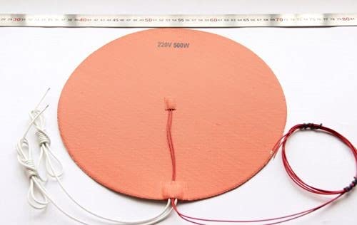 Lysee 3D Printer Parts & Accessories - 110V/220V 500W Circular Dia 300mm Round Silicone Heater Round HeatBed Pad with Thermistor for Delta Kossel 3D Printer - (Size: 220V 500W)
