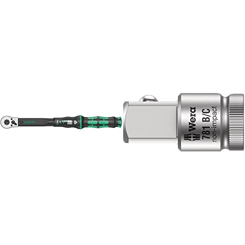Wera 05075611001 Click-Torque B 2 Drehmomentschlüssel mit Umschaltknarre 3/8“, 20-100 Nm & 781 B/C Verbindungsteil: 3/8“ - 1/2“ x 36 mm