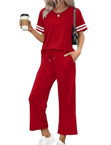 WIHOLL Two Piece Sets for Women Summer Travel Outfits Fashion