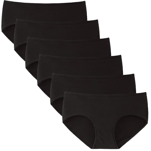 La Mejor Selección de Niñas en Ropa Interior comprados en linea. 47 INNERSY Ropa Interior de Algodón para Niñas Braguitas Cómodas para Adolescentes Paquete de 6(Negro,Grande)