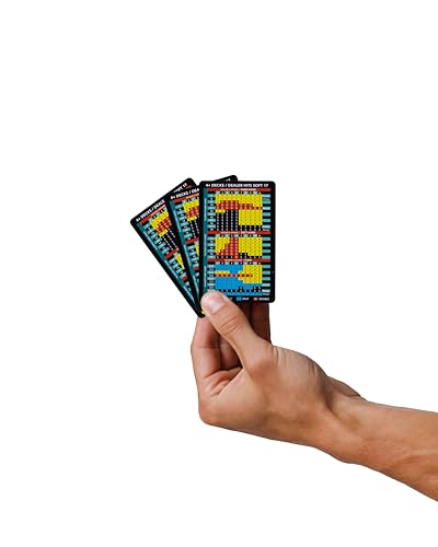 Plastic Blackjack Basic Strategy Card – 3 Pack – Casino Legal – 4+ Decks – Hit Soft 17 – Basic Strategy Blackjack Book – Allowed at Table – Waterproof Durable Plastic
