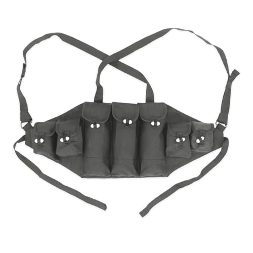 Bolsa de lona militar tipo 56 peitoral revista bolsa munição bandolier verde bolsa de munição bolsa de munição bandolier preto