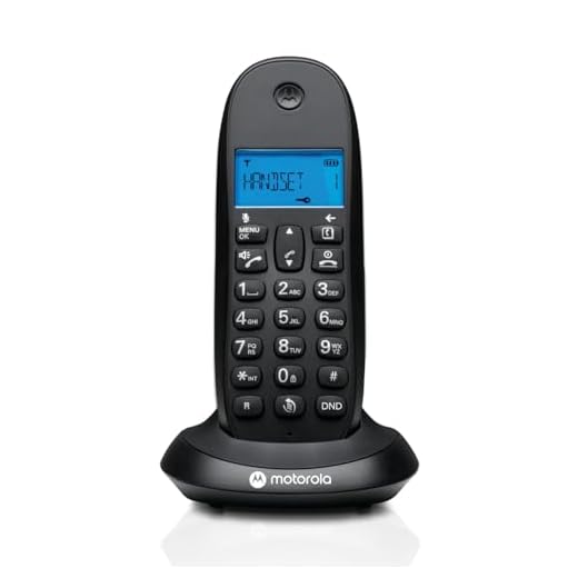 Motorola C1001CB+ - Téléphone sans Fil Fixe DECT - Inclut Le Mode Blocage d'Appels - Identification de l'Appelant, Mains Libres, Répertoire de 50 Numéros - Couleur Noire