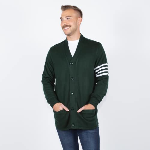 Image of Stewart & Strauss Cardigan Varsity Letter Sweater | American style button front letter sweater knit since 1977, heavyweight and ready for chenille letters and patches