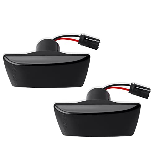 OPL5 Clignotants latéraux à LED, remplacement pour Opel / Vauxhall ADAM, ASTRA H, ASTRA J, clignotants dynamiques ZAFIRA, indicateur étanche Plug and Play IP65, lentille fumée (2 pièces) Cover