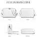 befen Genuine Leather Crossbody Bags for Women, RFID Protected Leather Shoulder Bag Small Women's Crossbody Handbags,Built in Wallet Anti Theft Cross Over body Purses with Adjustable Strap, White